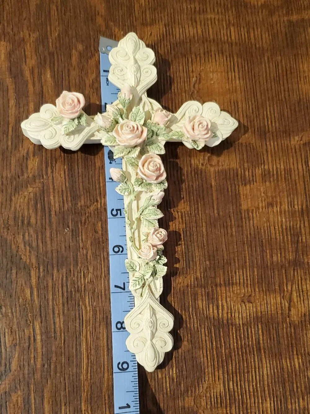 Roses and Doves 2pc Cross with base
